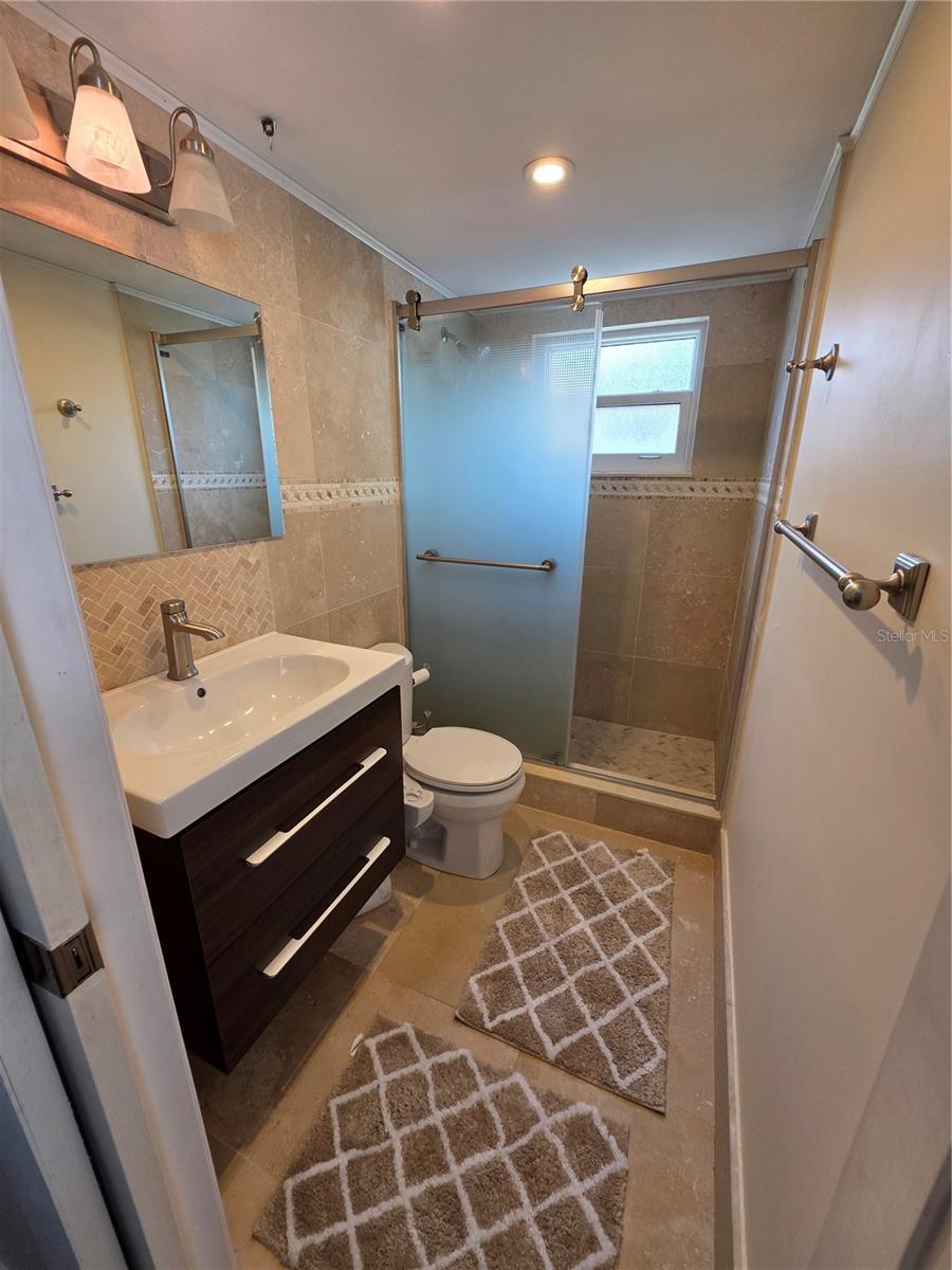 primary bathroom with shower