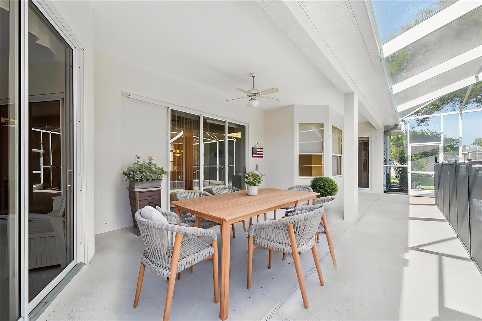 Rear Porch Virtually Staged