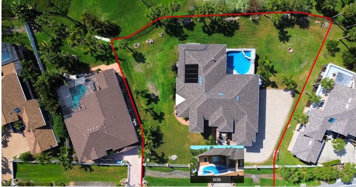 Built on two lots.