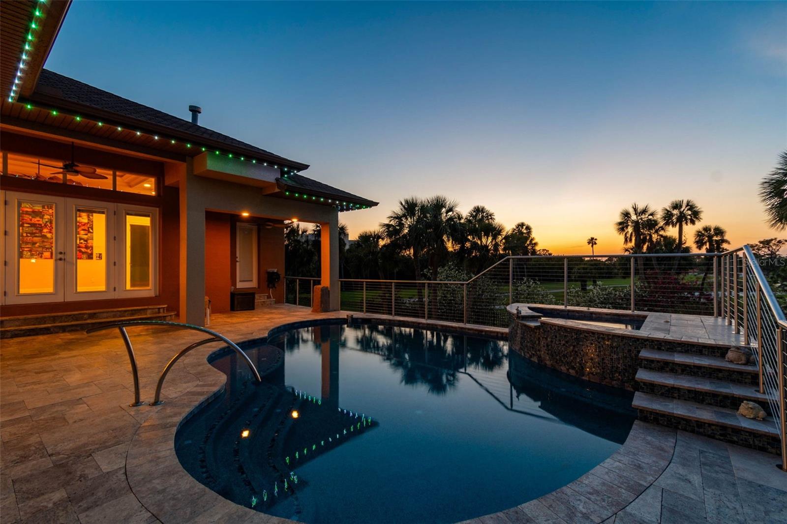 The sun has set and you start to experience the lighting effects that have been built into this home.