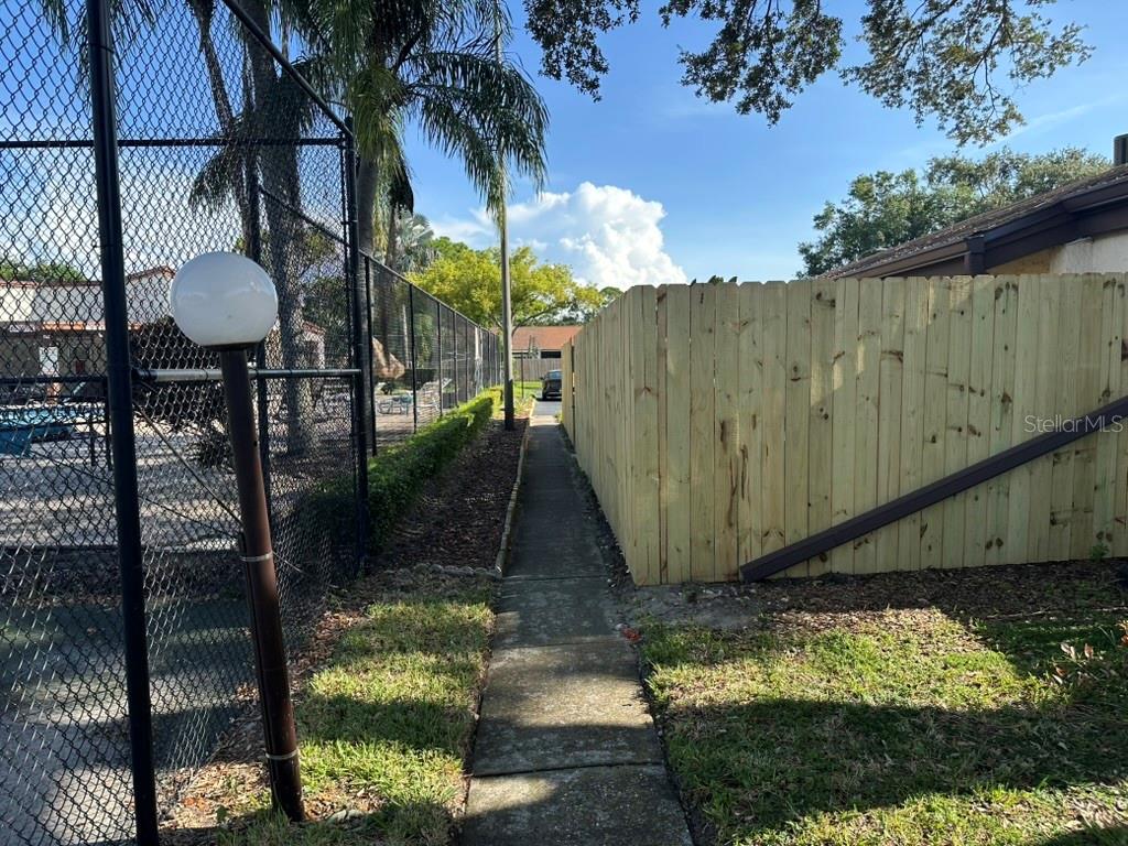 Exterior Fenced Yard looking North.