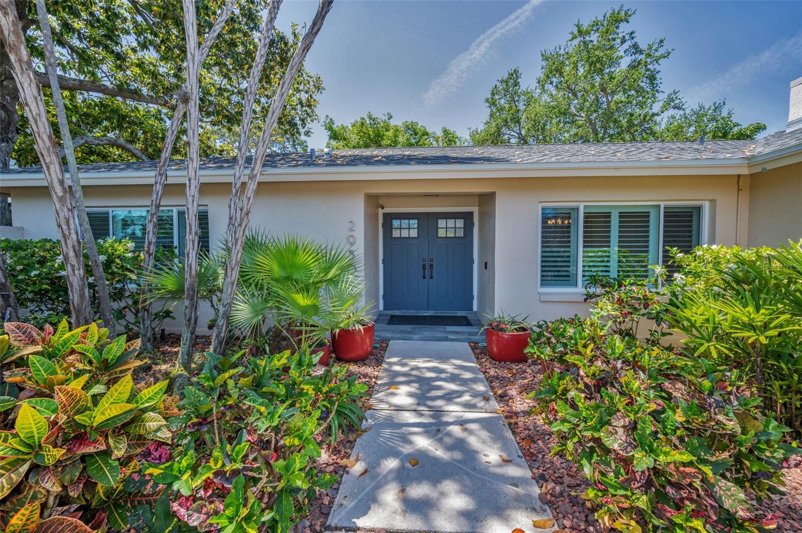 Front double door entrance (impact windows and doors)