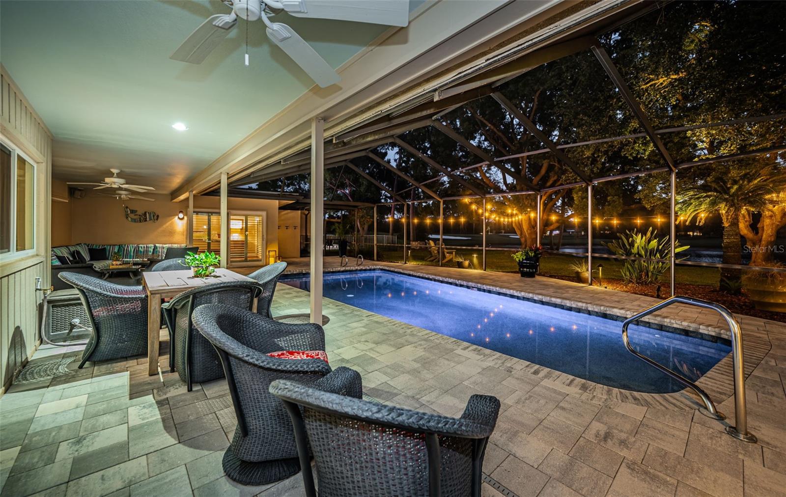 Lanai looking out to pool and backyard