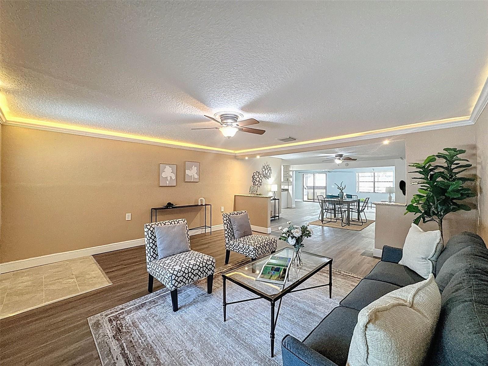 OPENS INTO THE DINING AREA