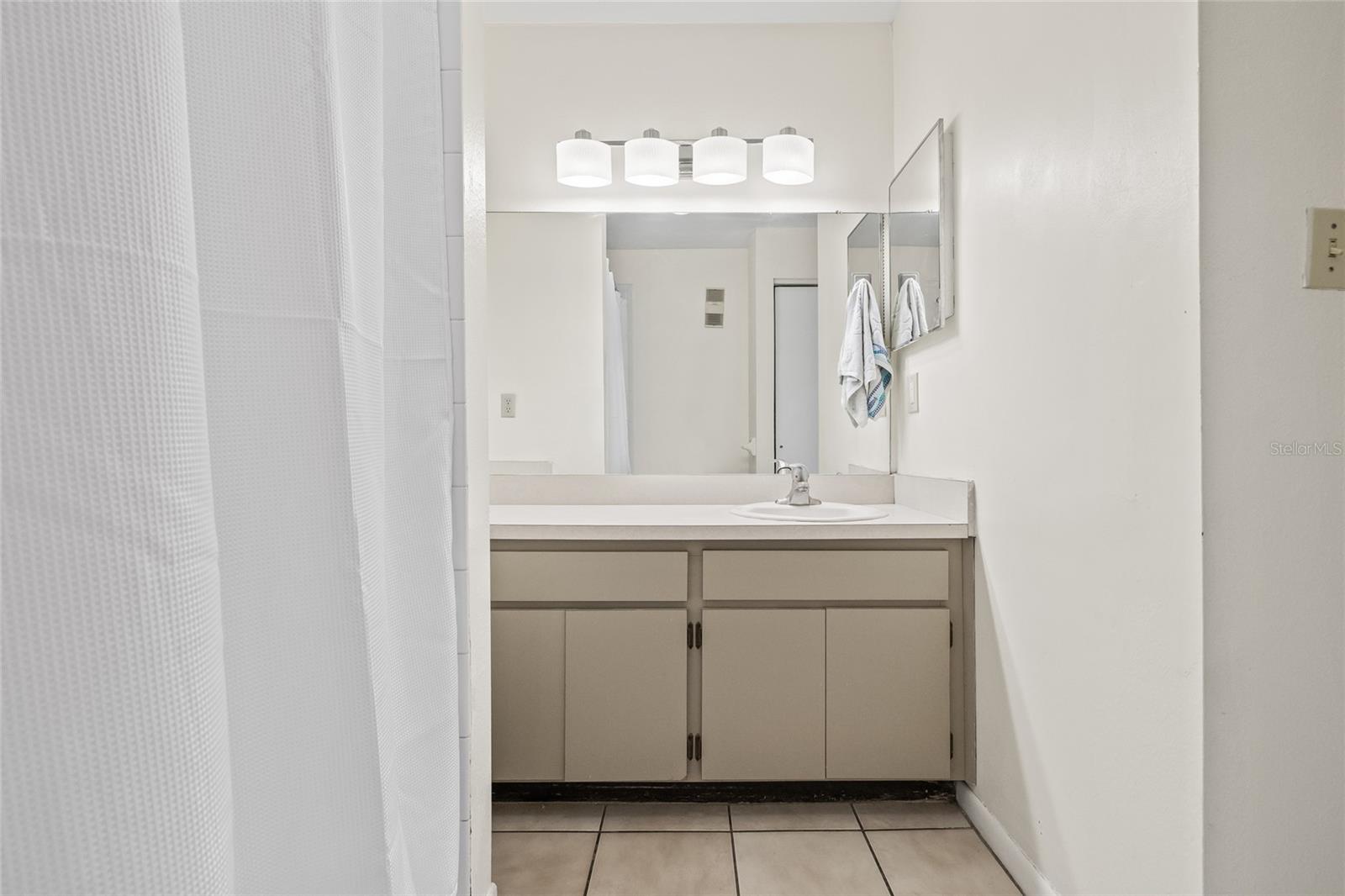 new lighting in the bathroom