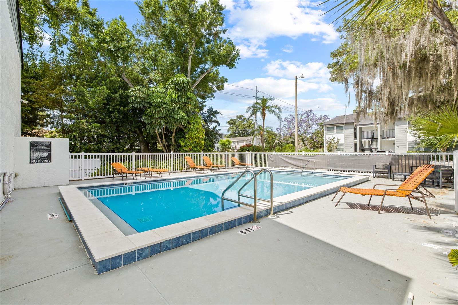 The pool was just resurfaced