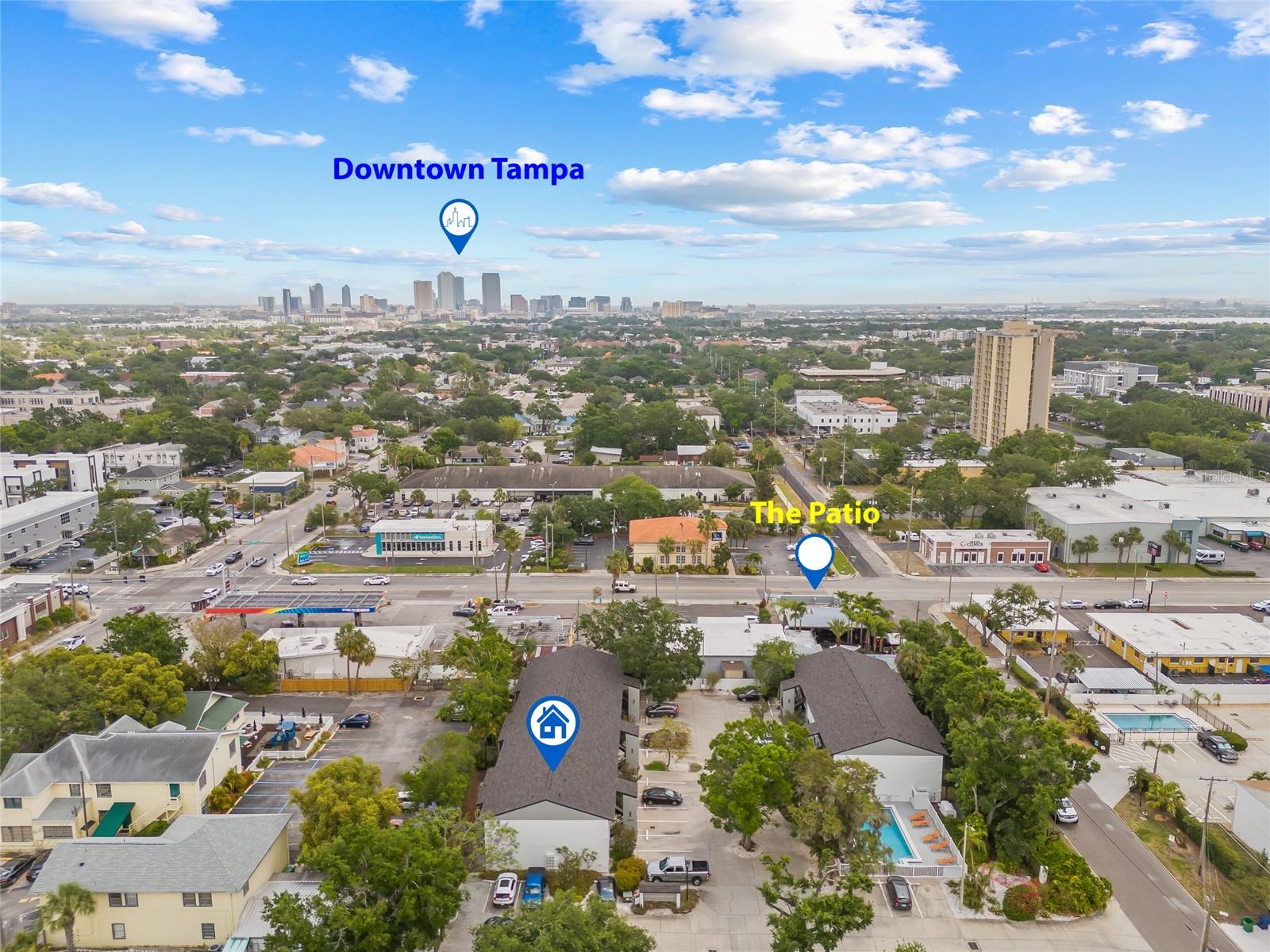 Walk to the Patio or Bike to Downtown Tampa