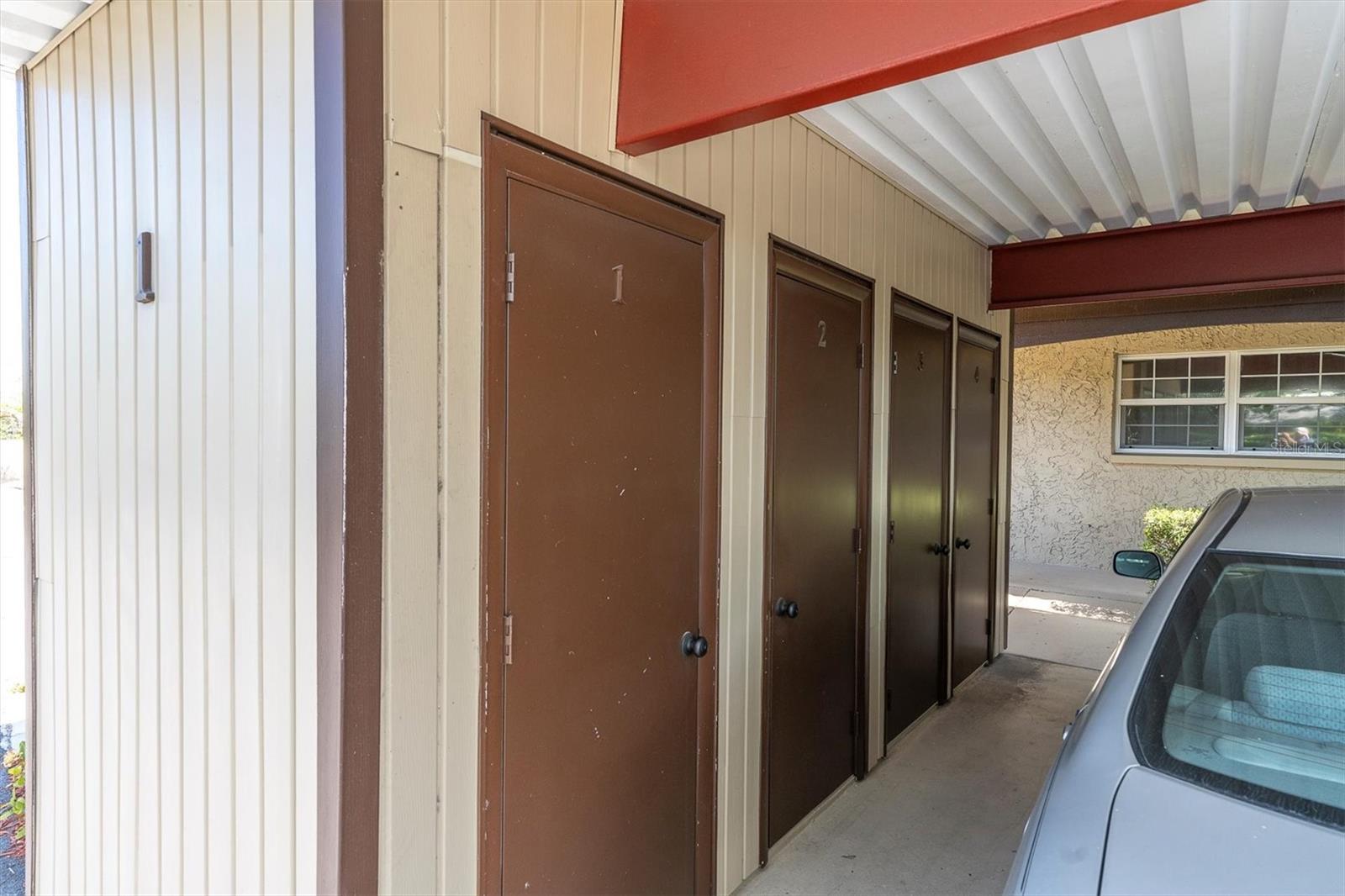Storage Closet off Carport