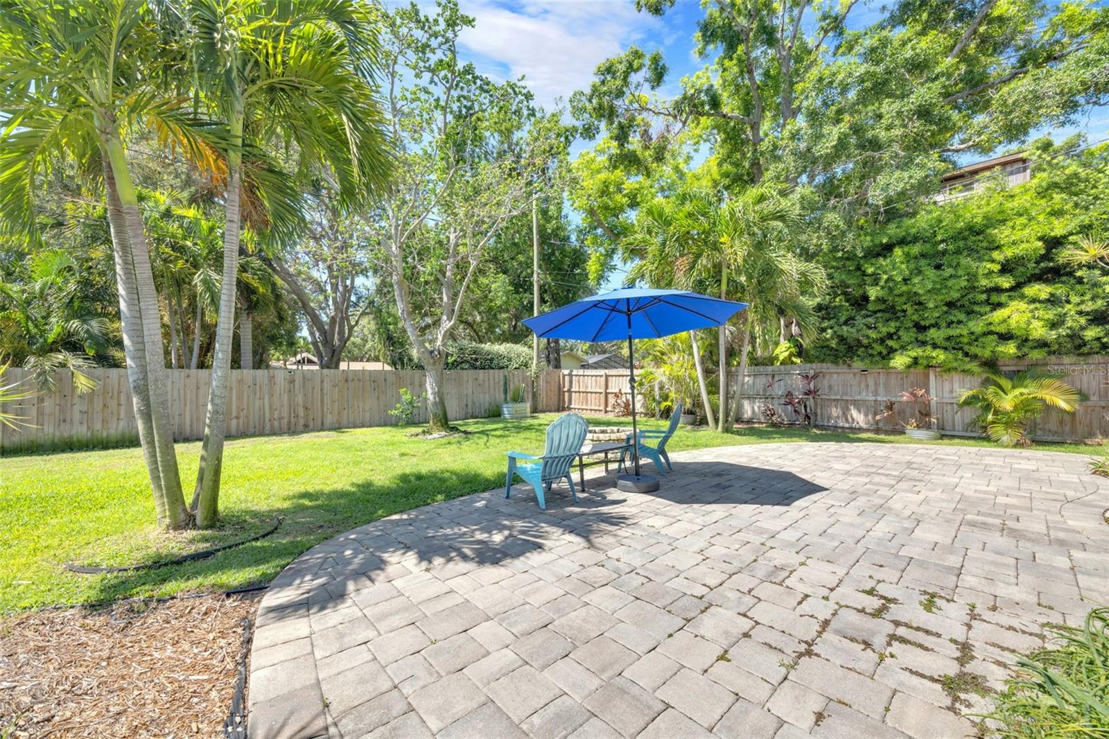 Paved rear of property
