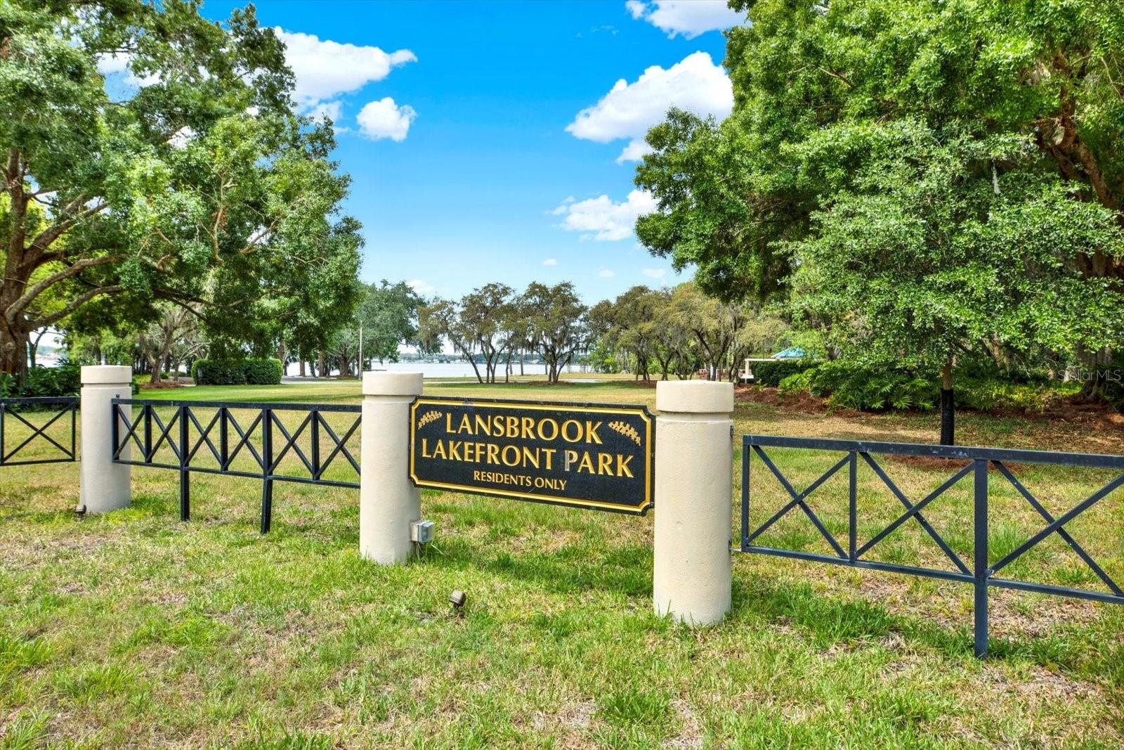 Private Lansbrook community recreation park.