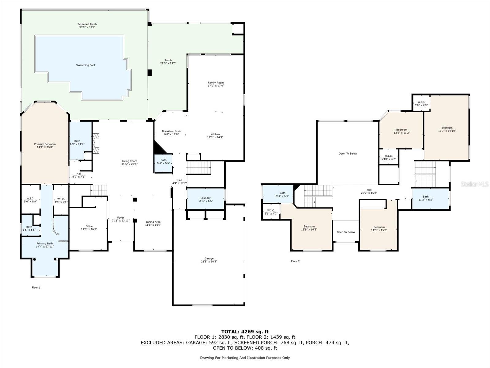 Floor Plan : All Measurements are approximate.