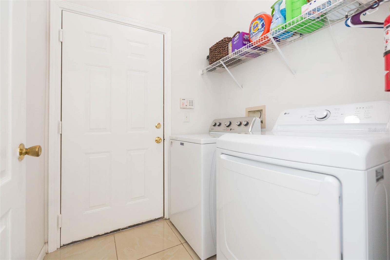 Indoor laundry area