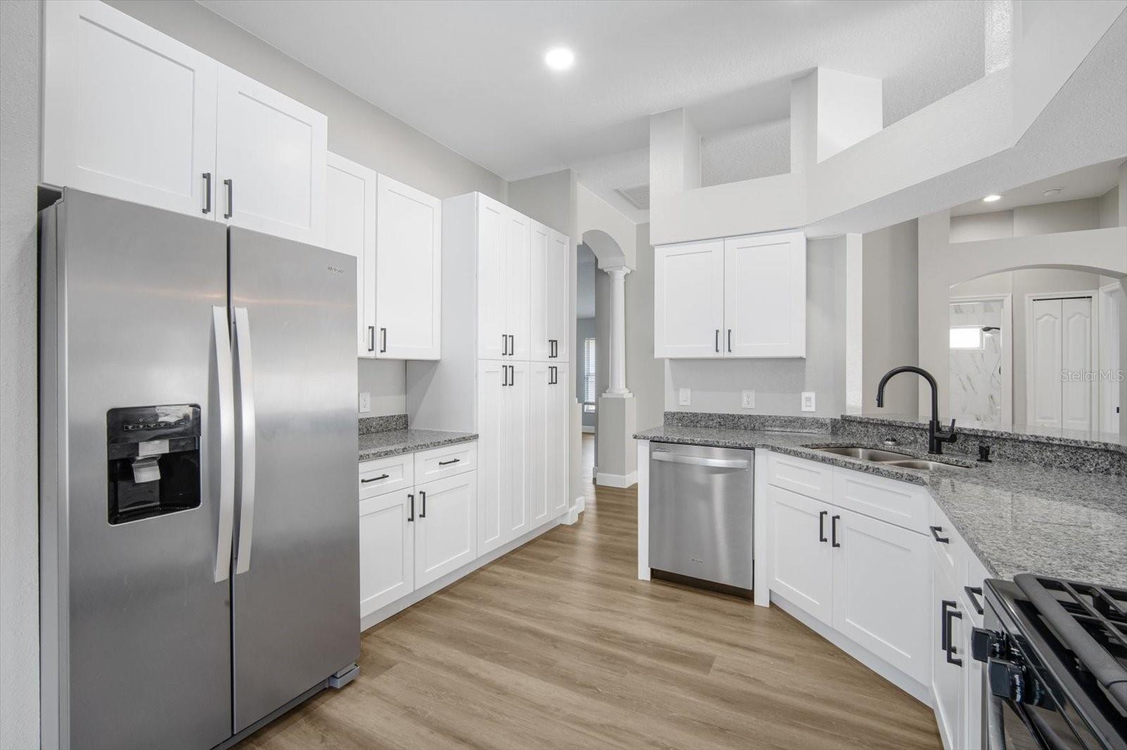 Stainless steel appliances and gas stove