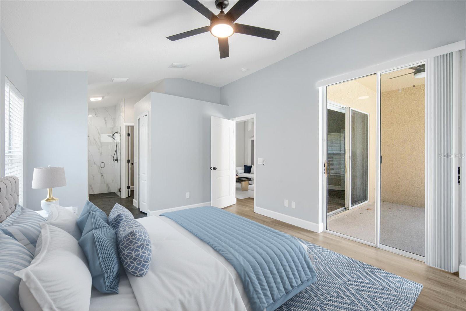 Staged Primary Bedroom