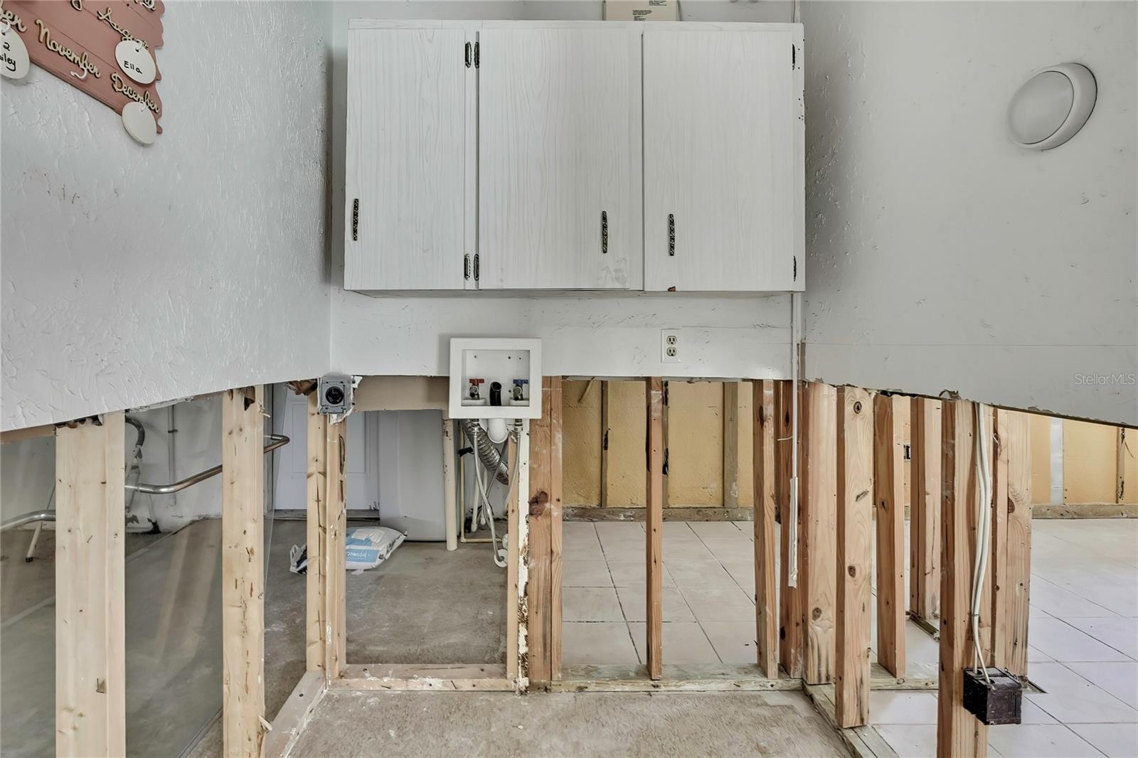 Interior laundry room