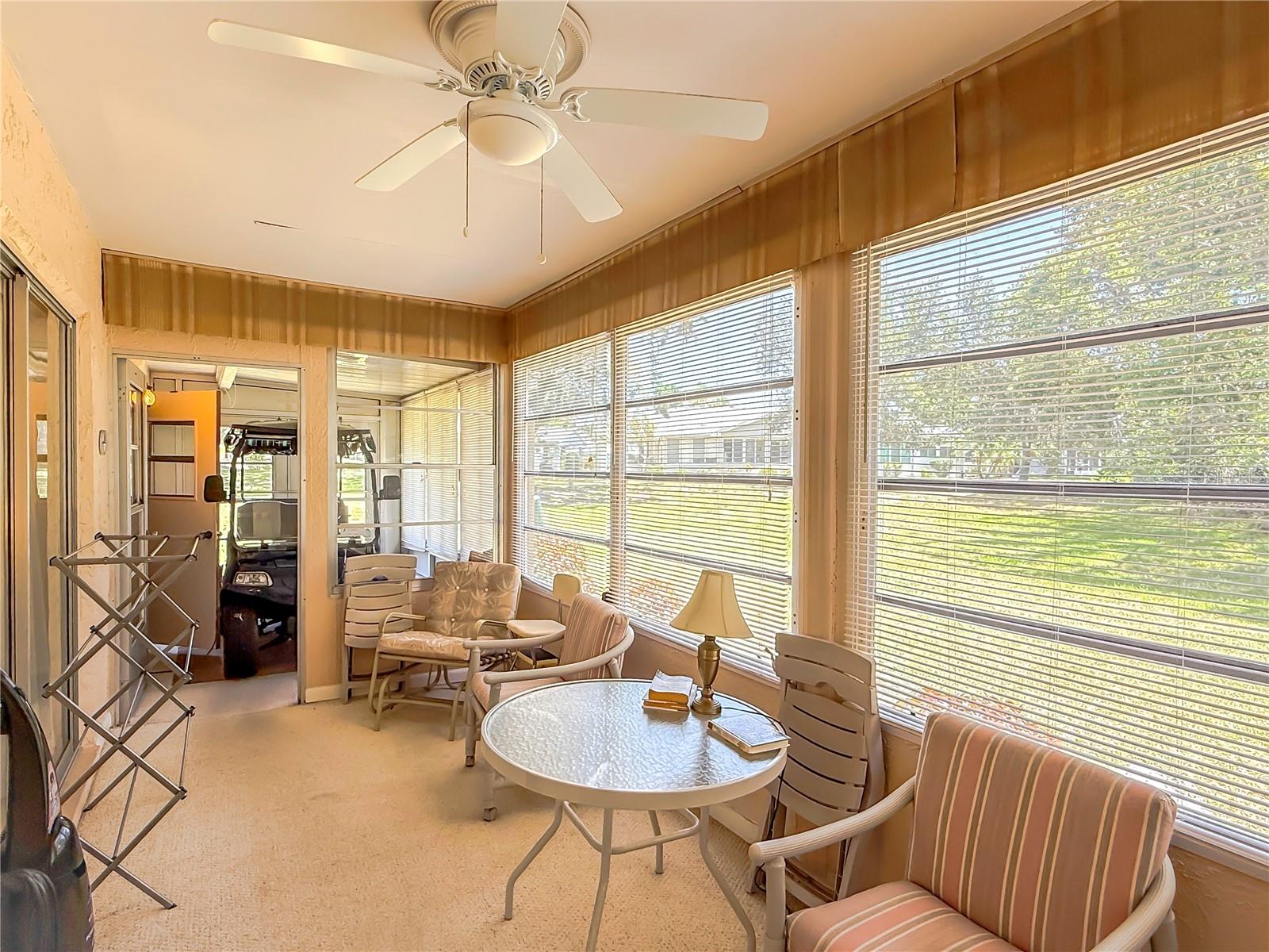 Florida room/Golf Cart garage