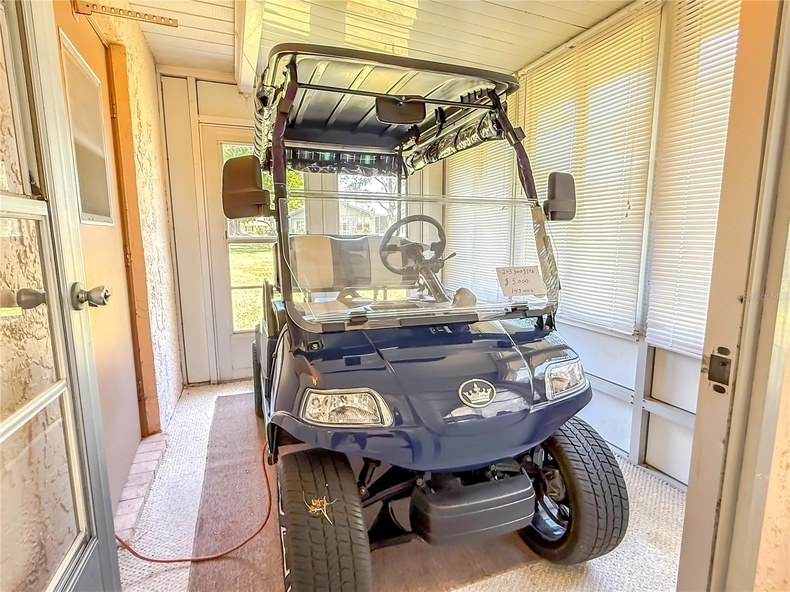 Golf Cart available for purchase under separate contract for $5,000.00