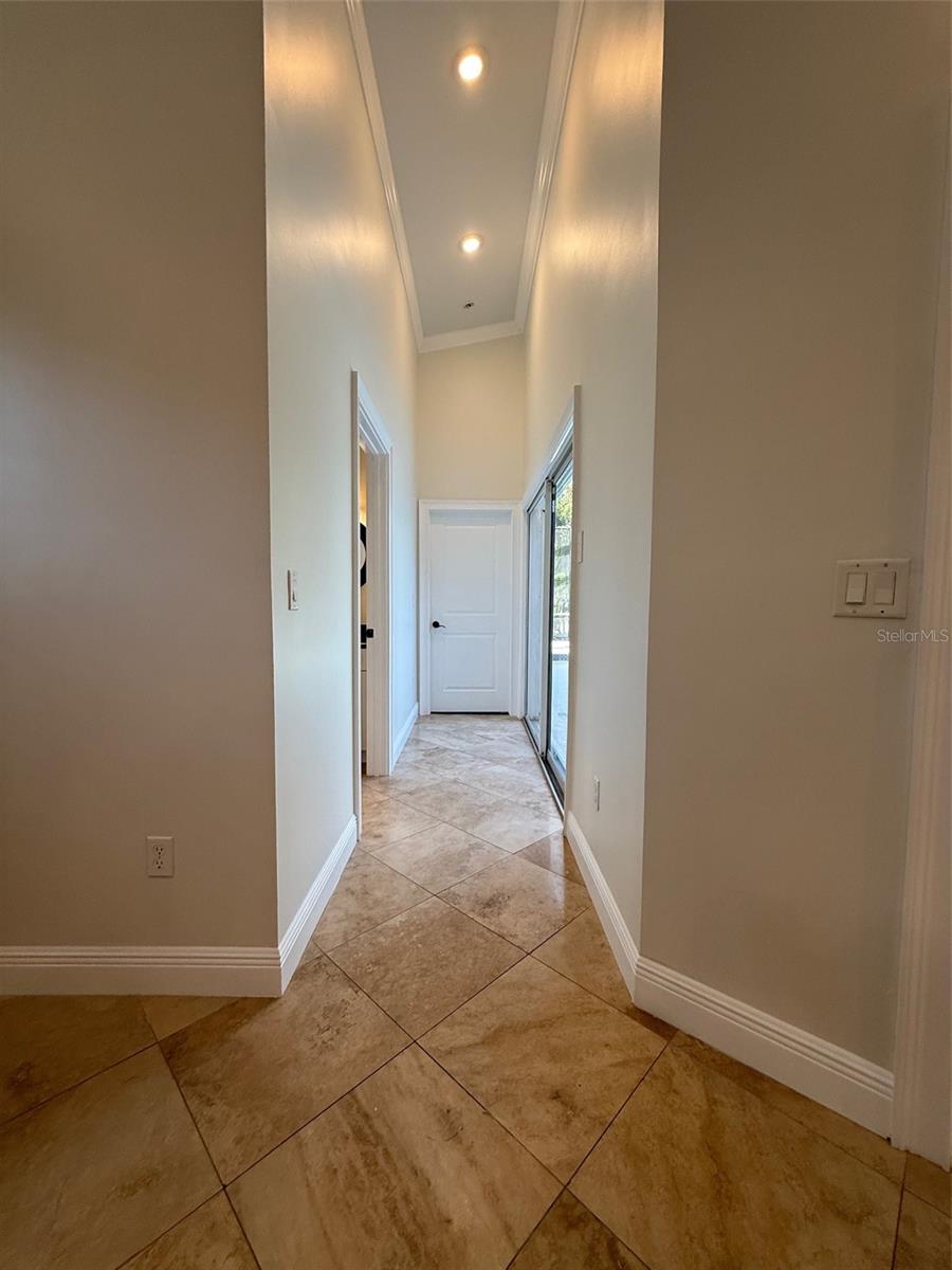 Hallway from Great room to Bedroom and Bathroom 2