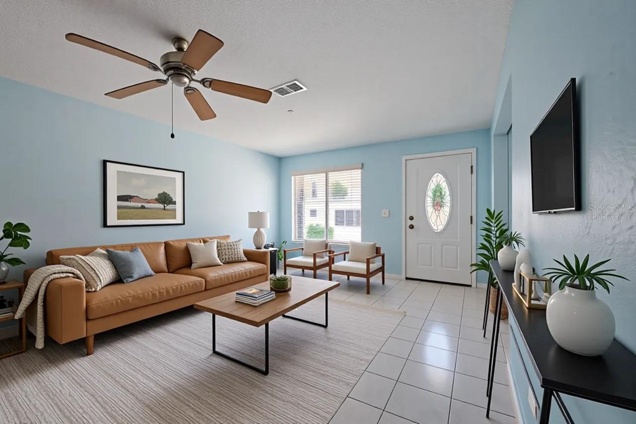 Virtually Staged Front Room