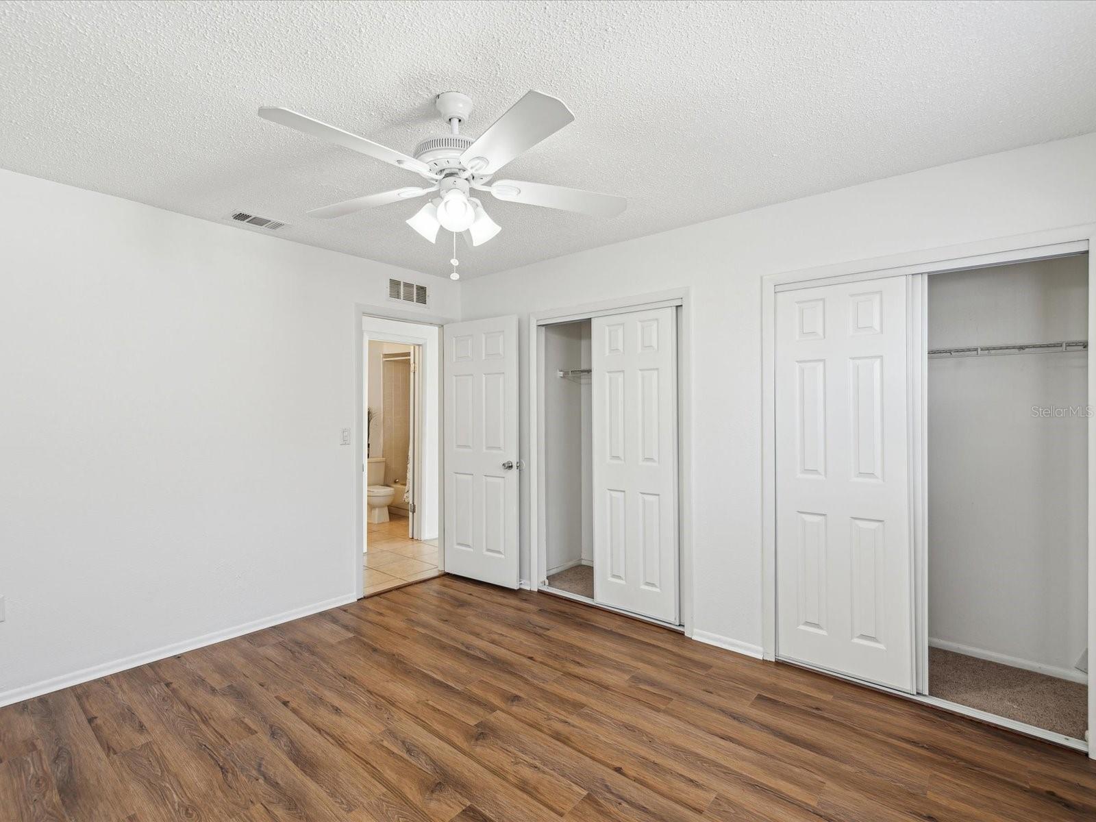 Bedroom 2, double closets