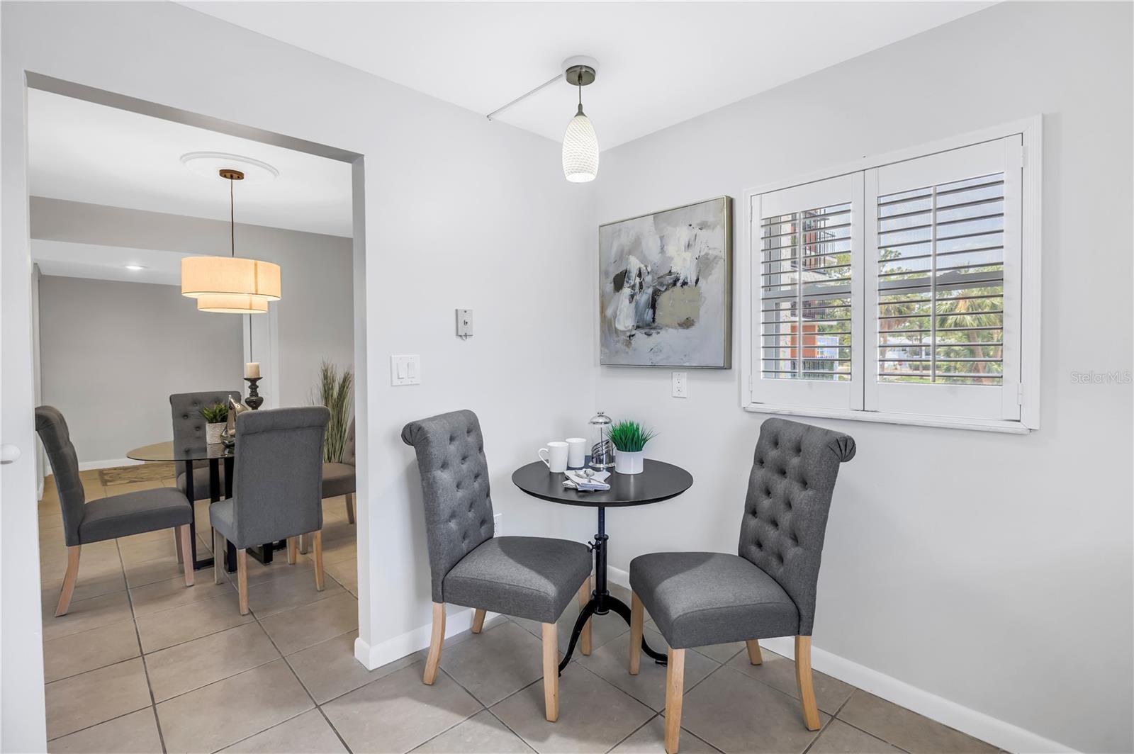 Space to enjoy breakfast or coffee in the kitchen