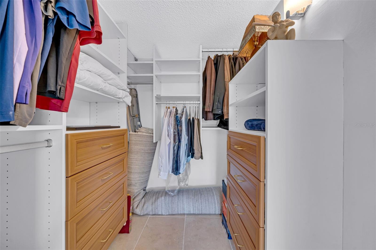 Walk-in closet in the main bedroom