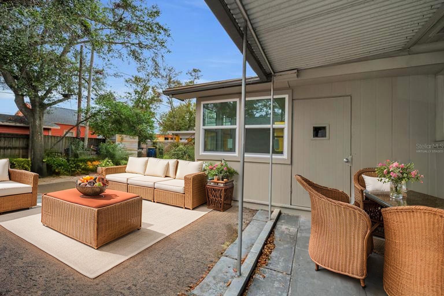 Virtually Staged Back Yard / Covered Lanai