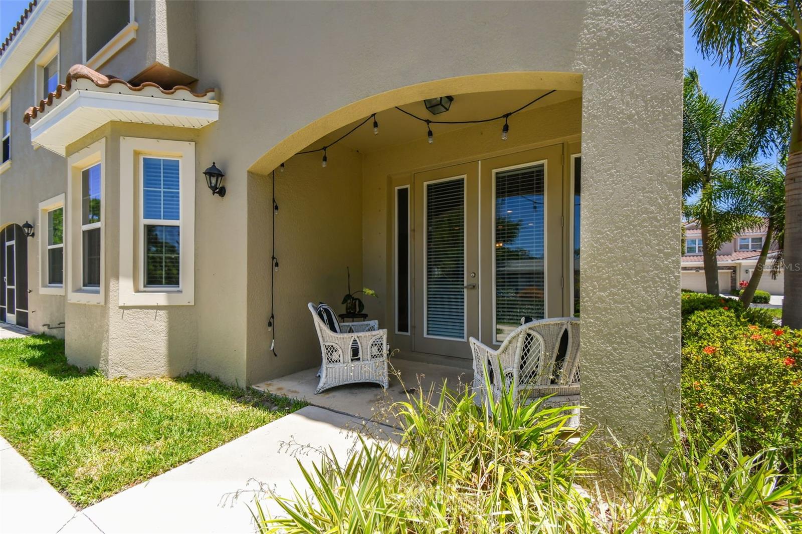 Covered Lanai with French Doors