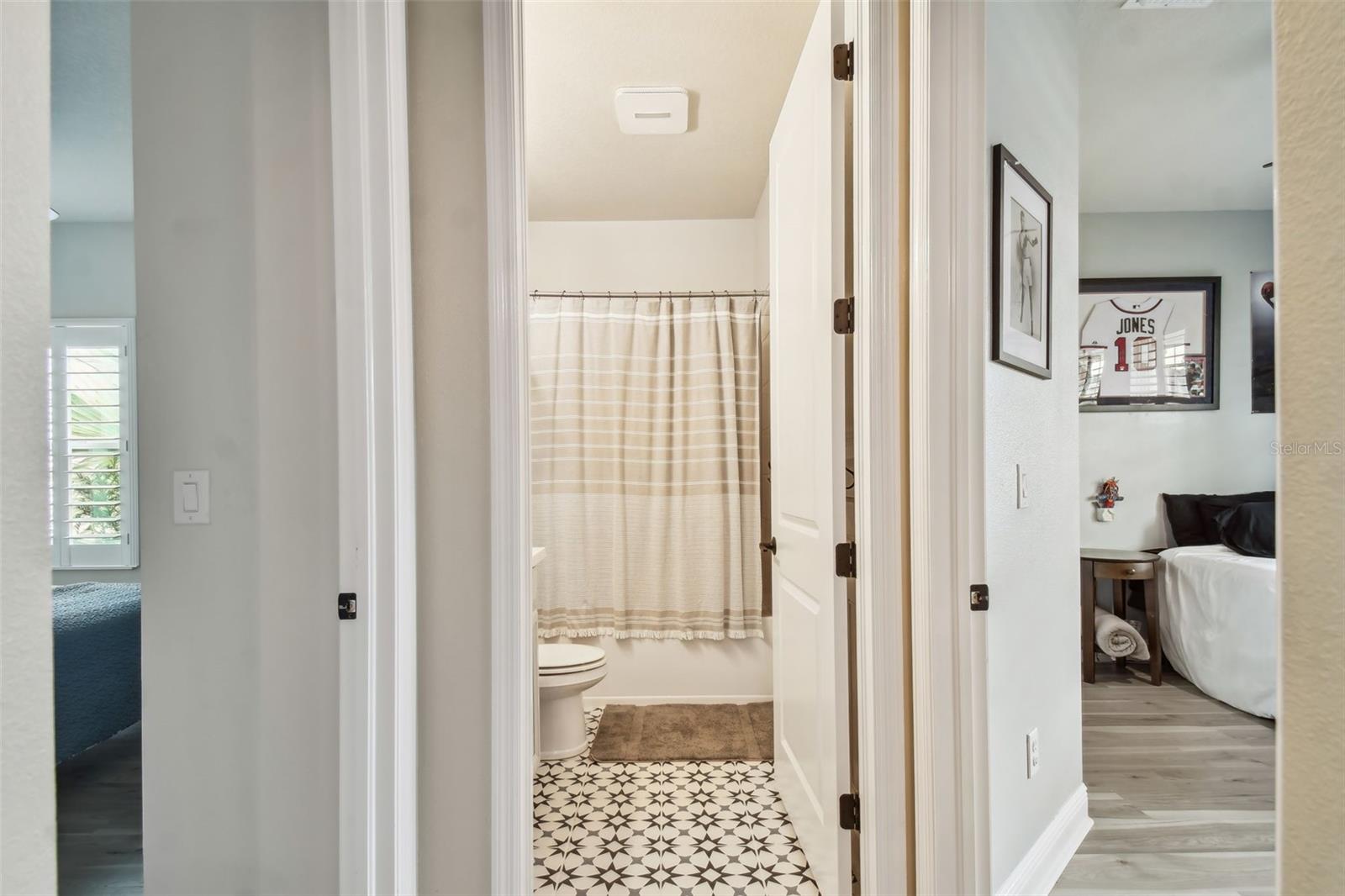 Bedrooms 2 & 3 with a full bathroom