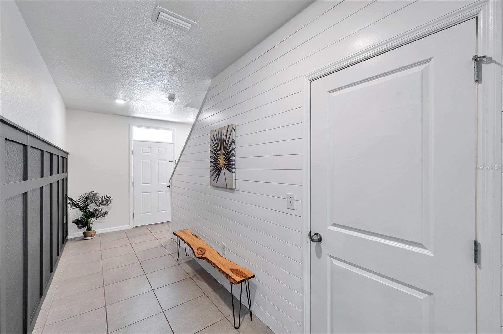 Front door and entryway