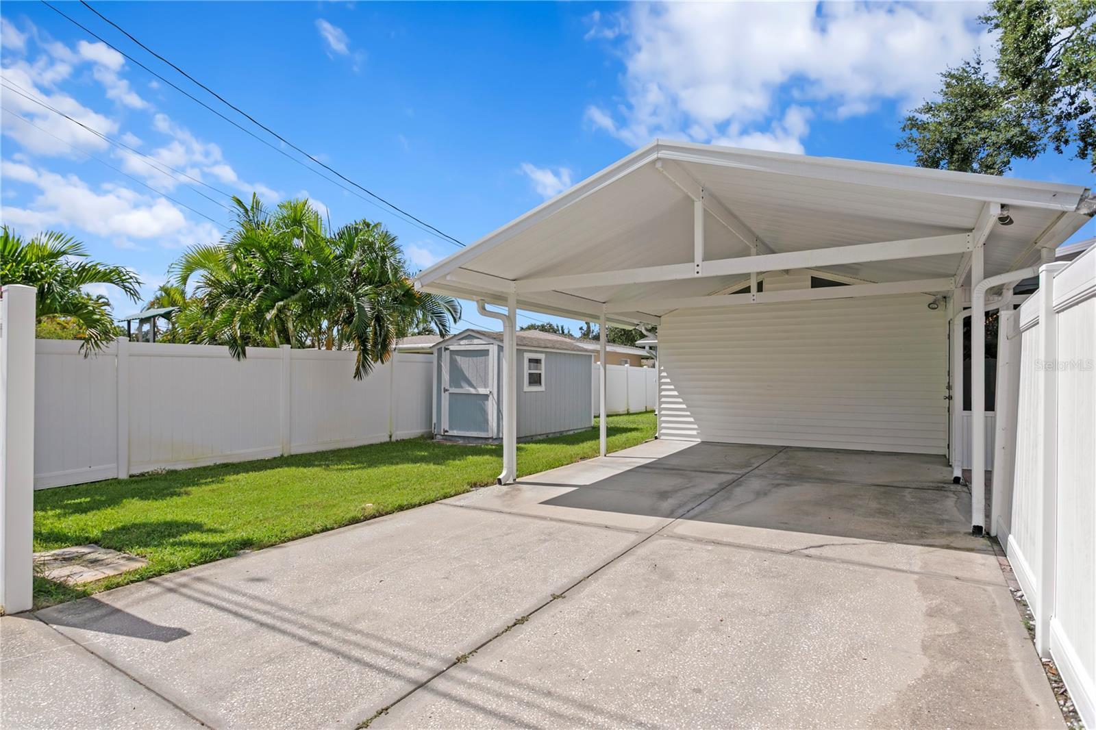 Carport located off alley