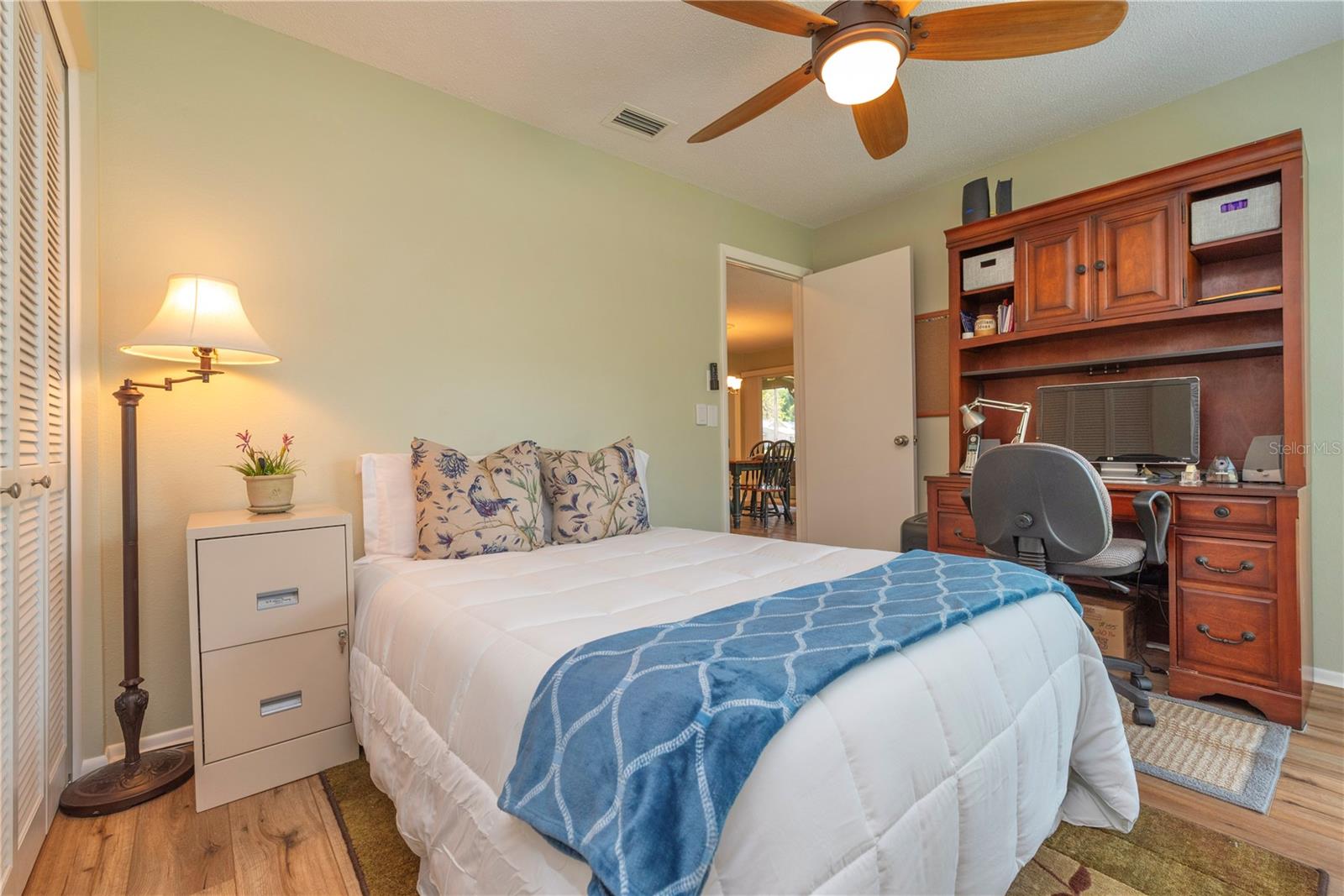 Guest bedroom also being used as an office.