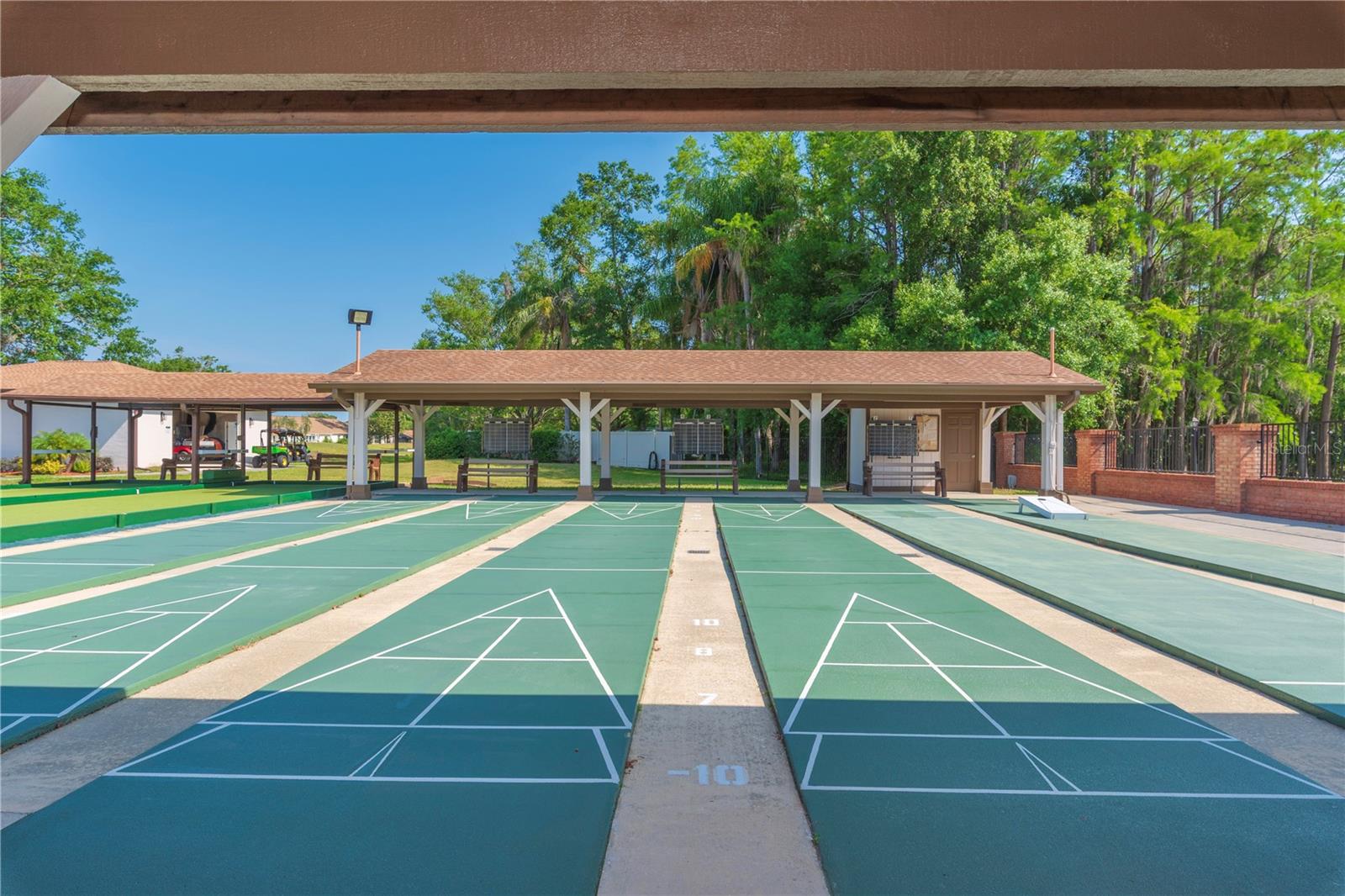 Shuffleboard courts.
