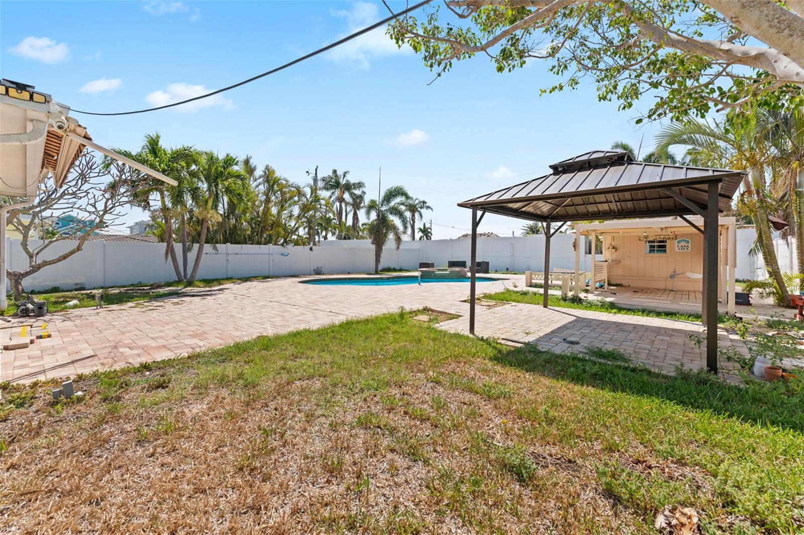 Very generous back yard
