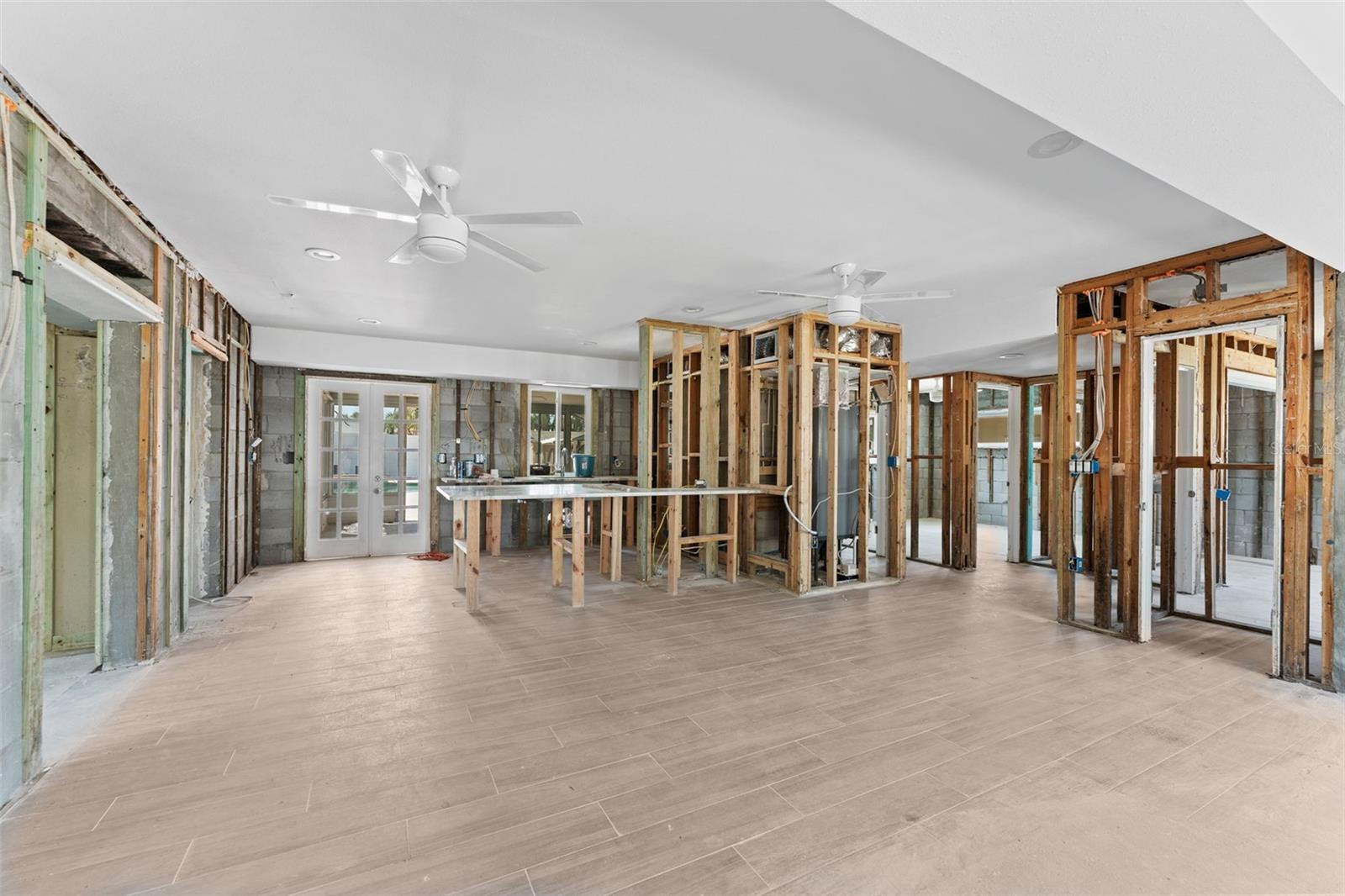 Upon entering front door