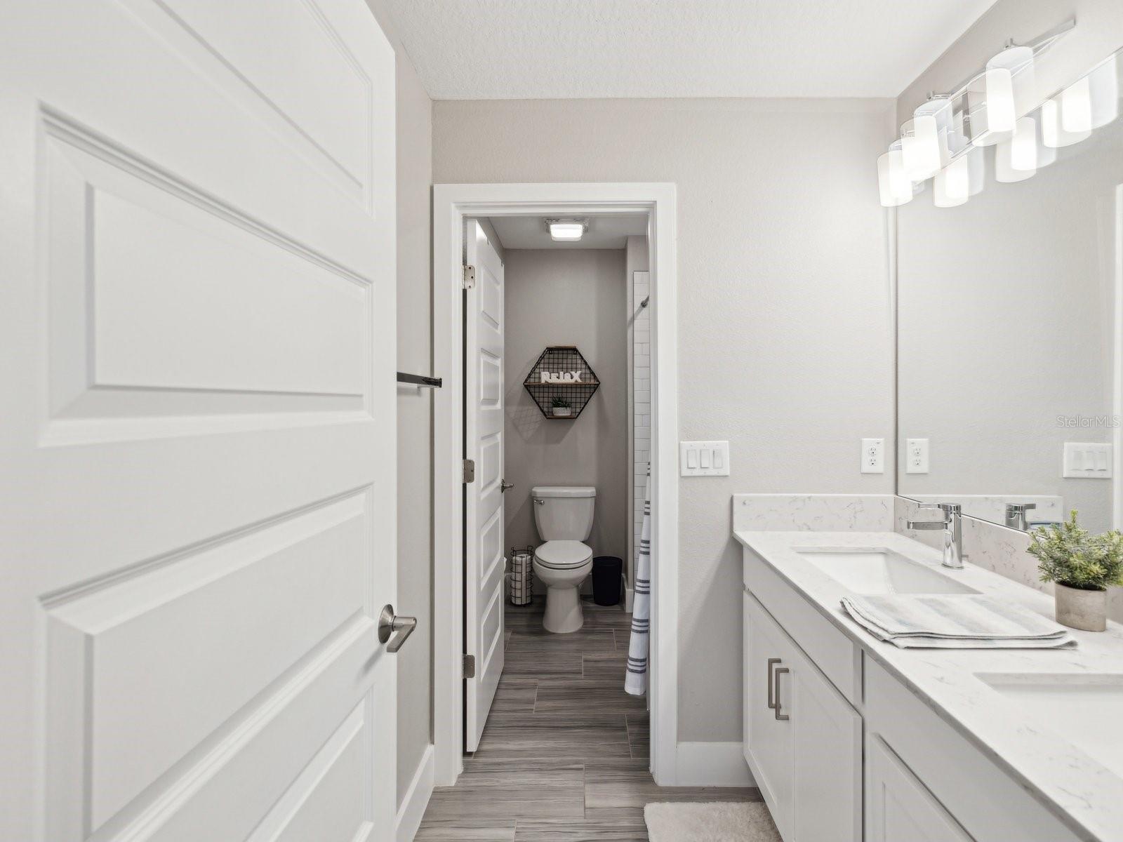 2nd Bath vanity area double sinks