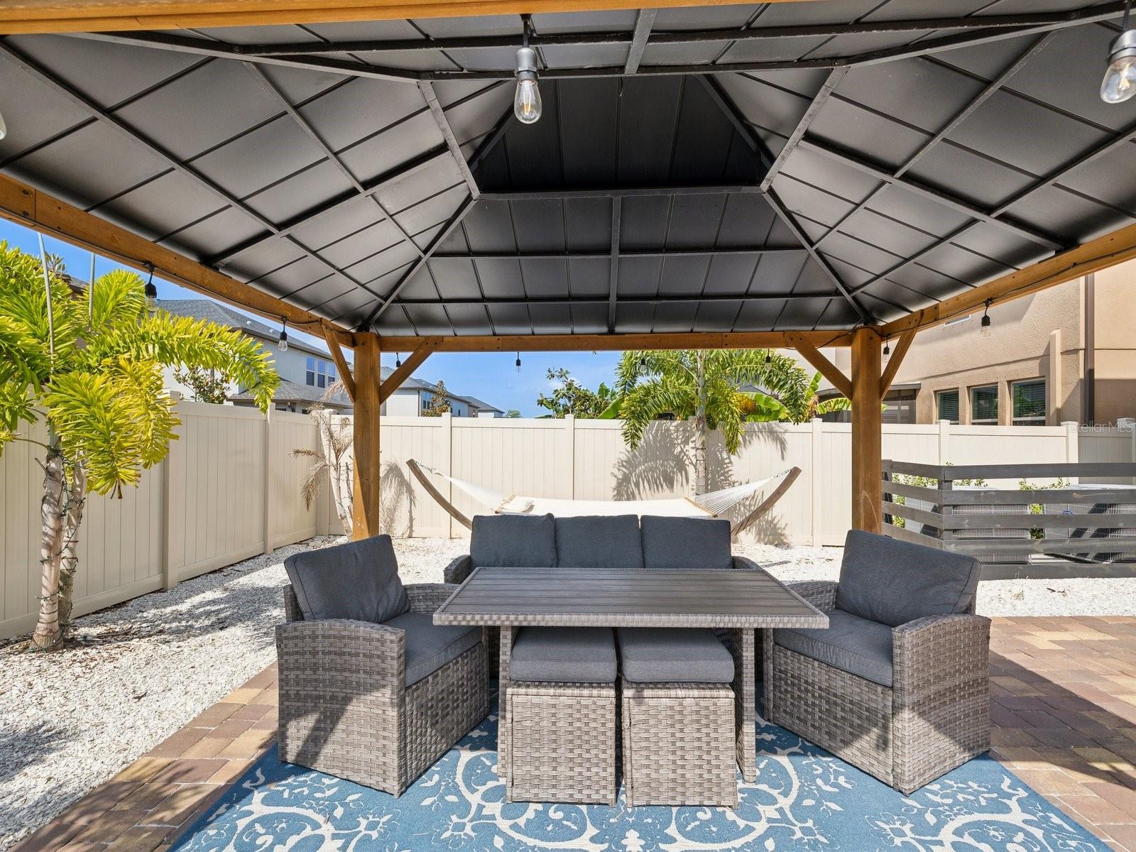 Gazebo for outdoor dining