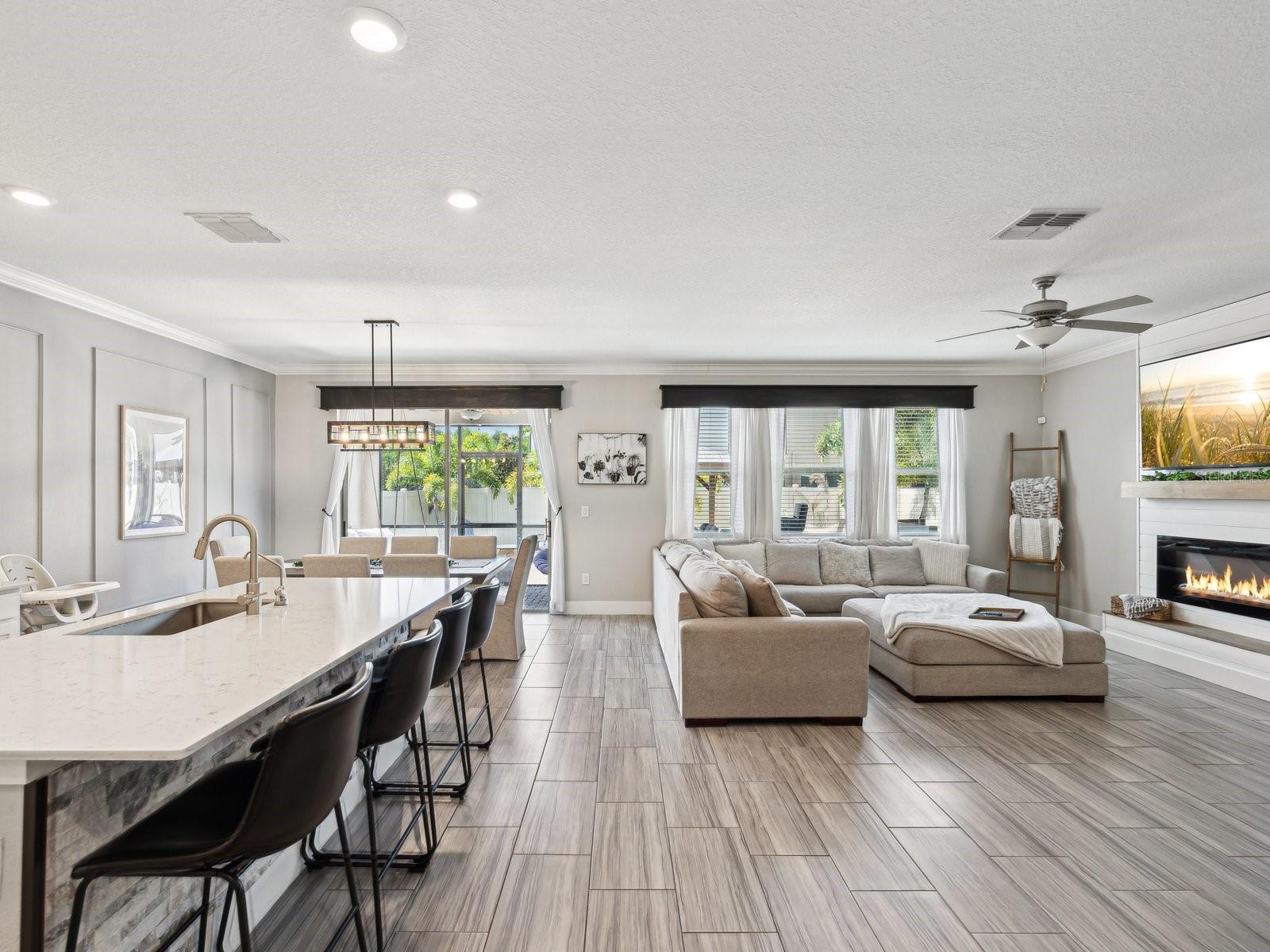 open concept living,dining,kitchen