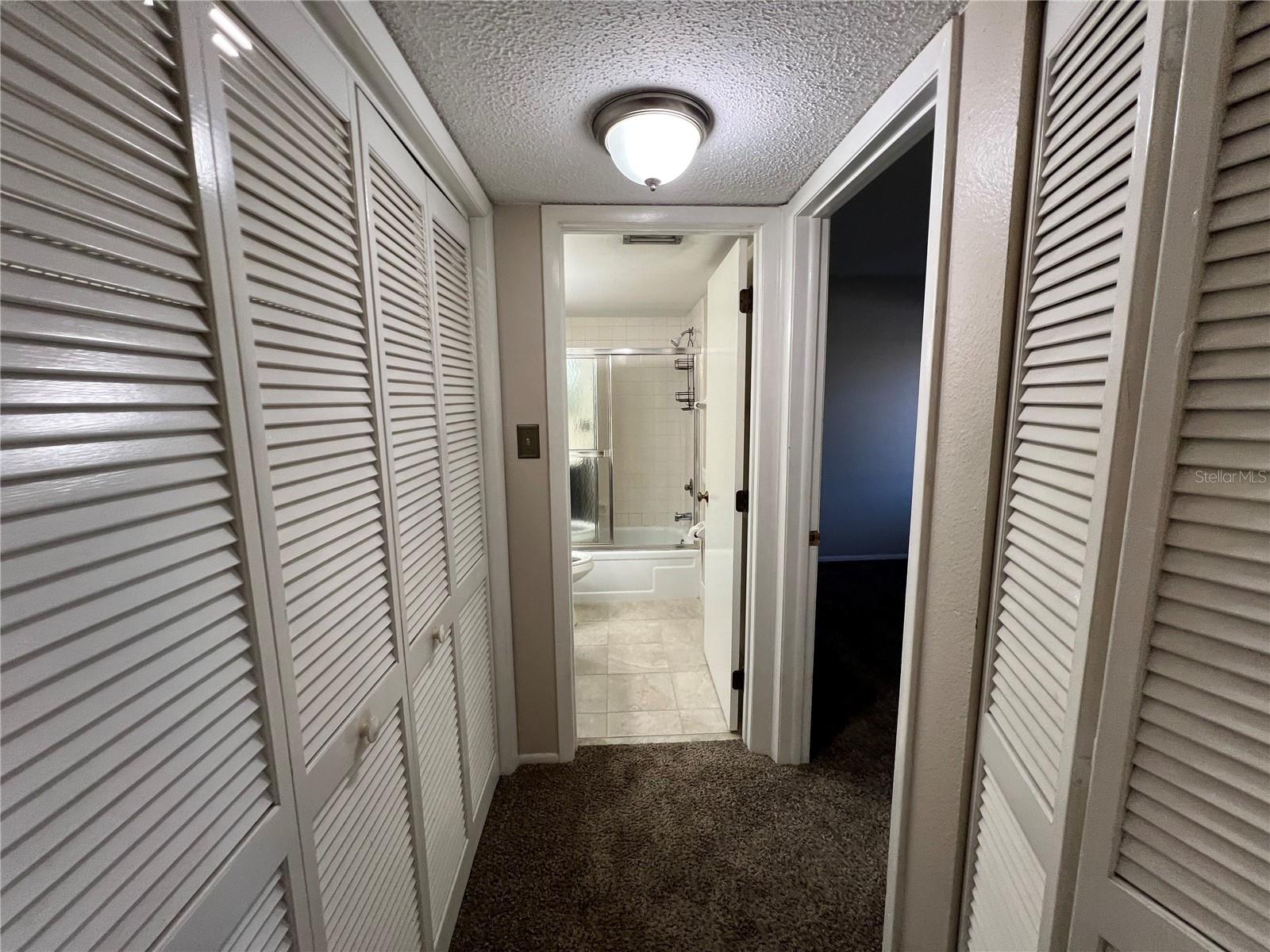 Hallway into spare bedroom