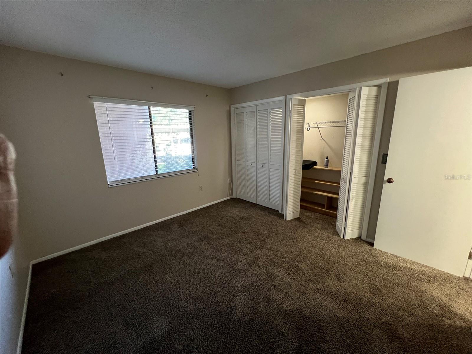 very spacious spare bedroom with enormous closet space