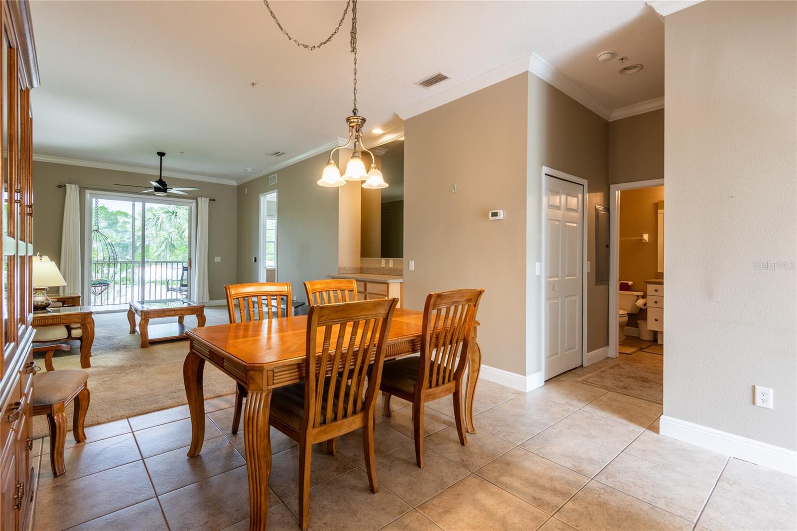 LARGE DINING AREA - GUEST BATHROOM ON RIGHT -