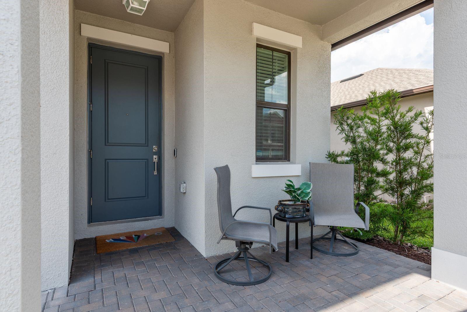 front door, patio