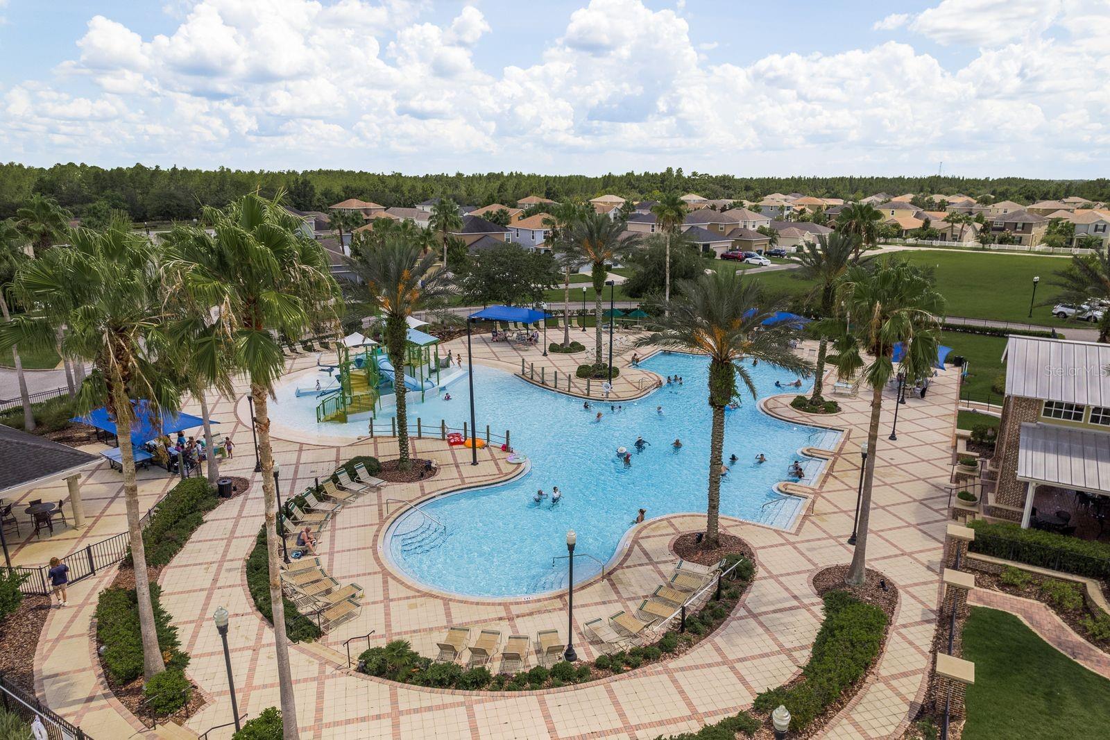 Connerton Club House Community pool with water park to the right
