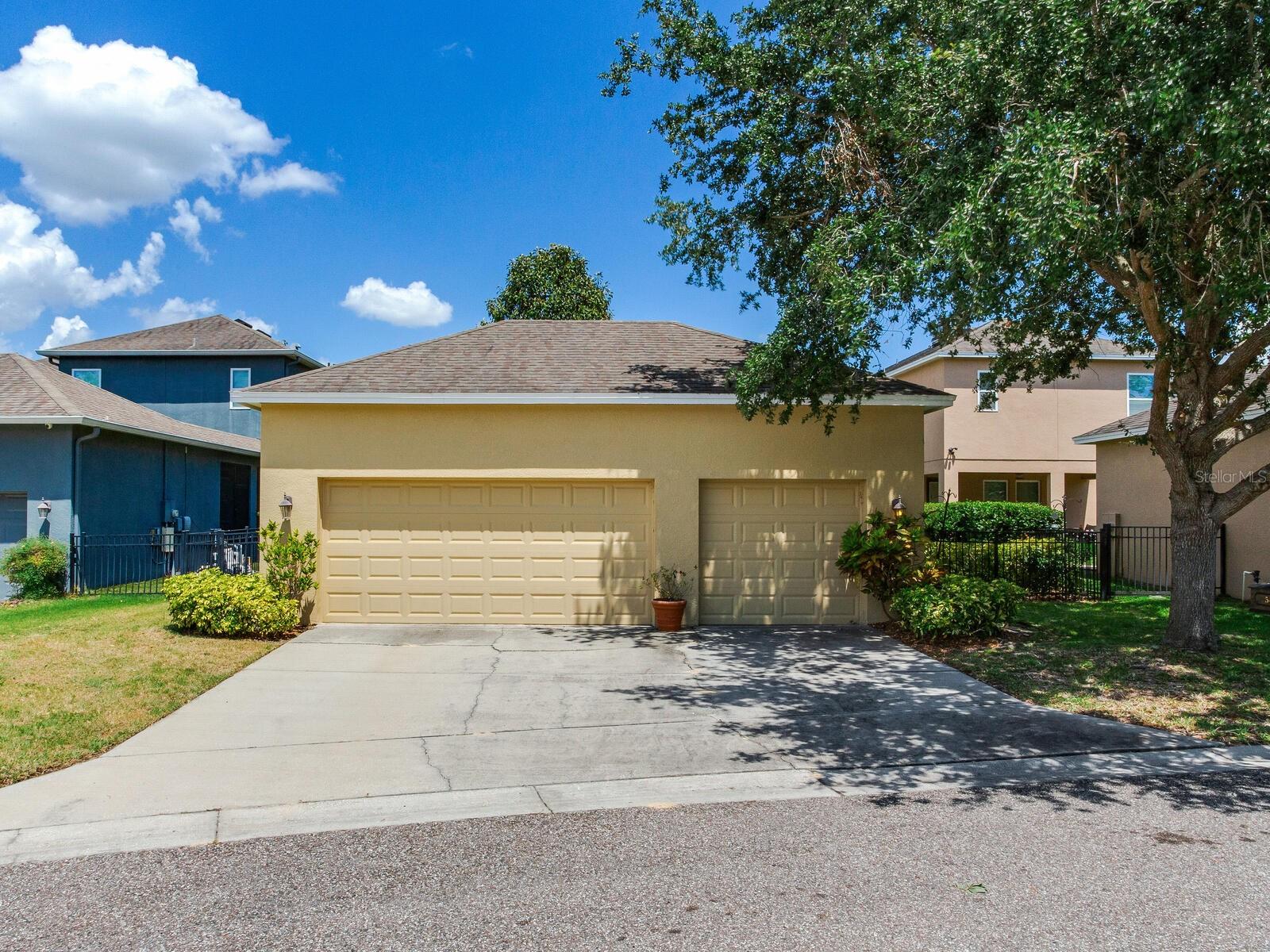 3 car garage with back entrance,