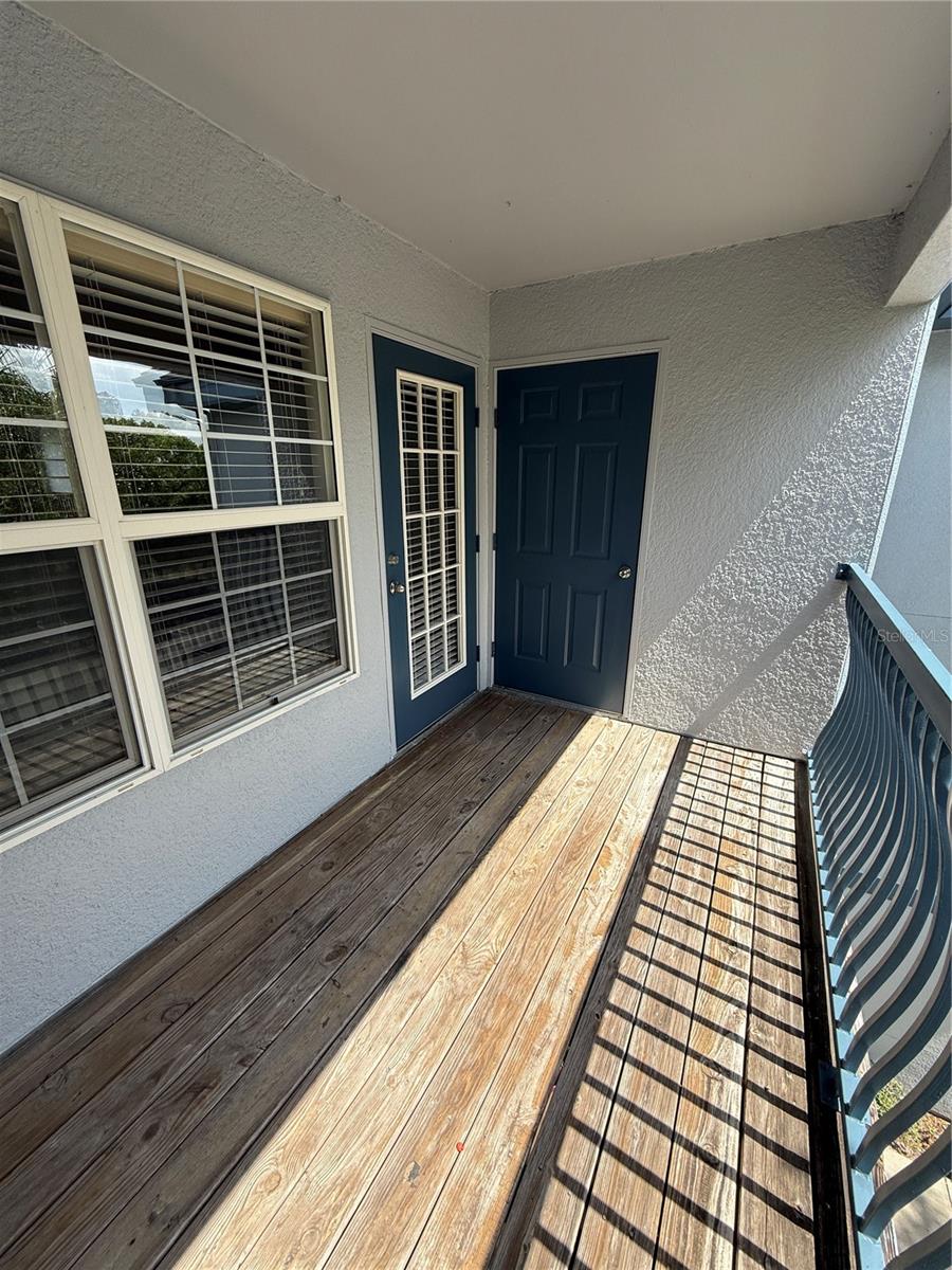 Balcony and Storage Closet