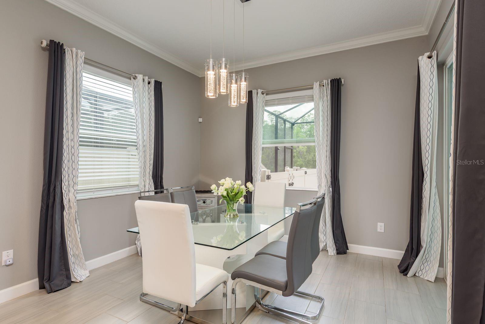Bright and airy dining room