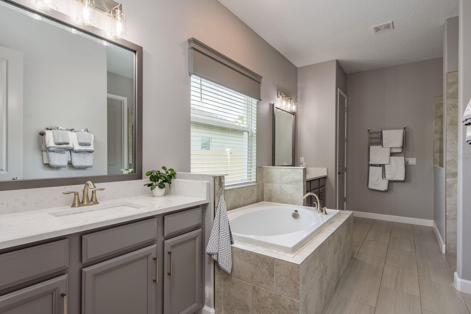 Gorgeous primary suite bathroom