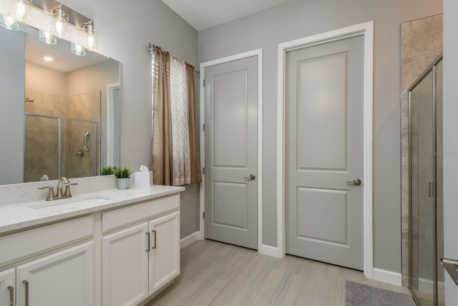 In-Law Bathroom with walk-in closet