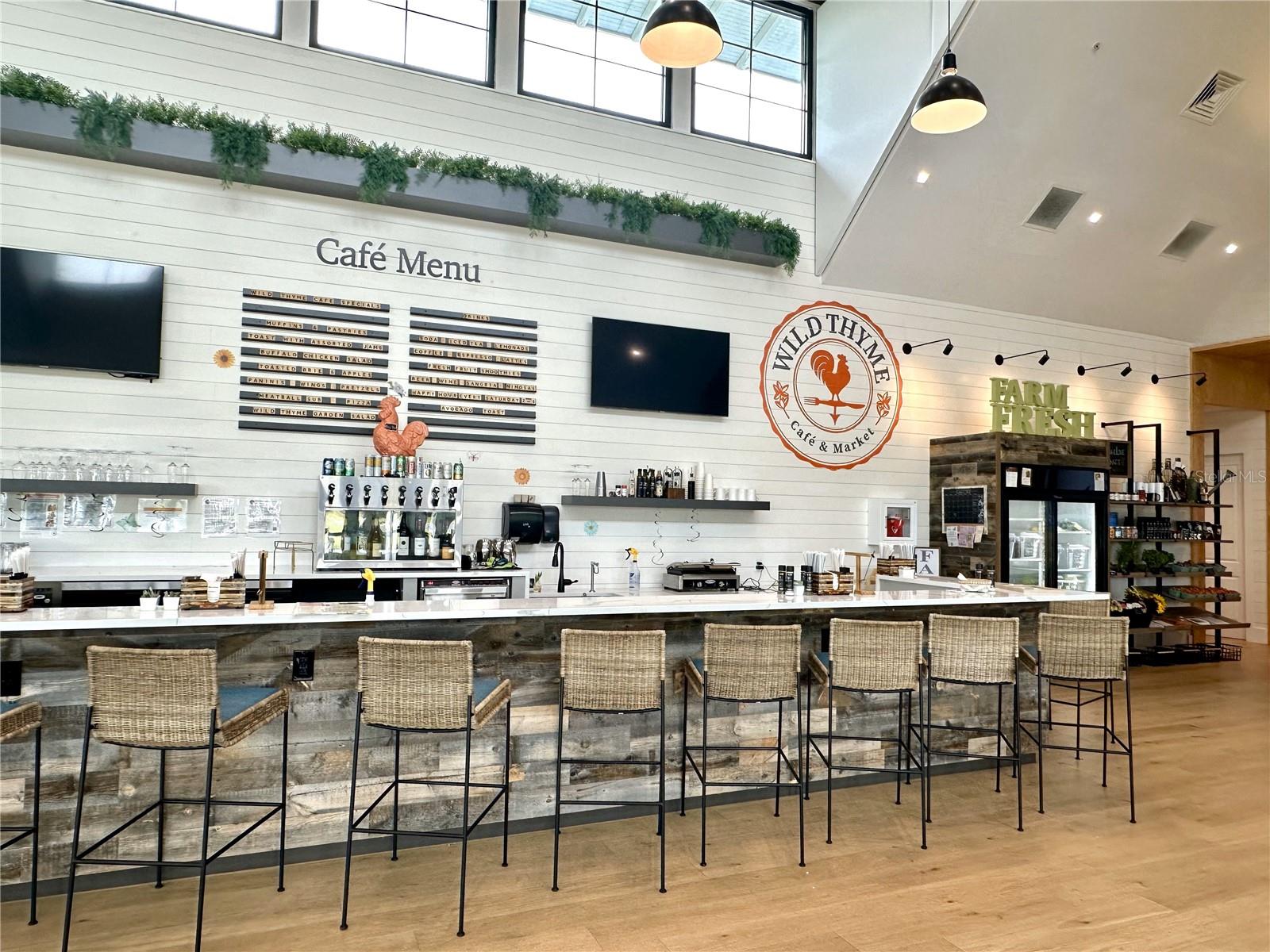 Farm Cafe where you can buy coffee AND fresh vegetables