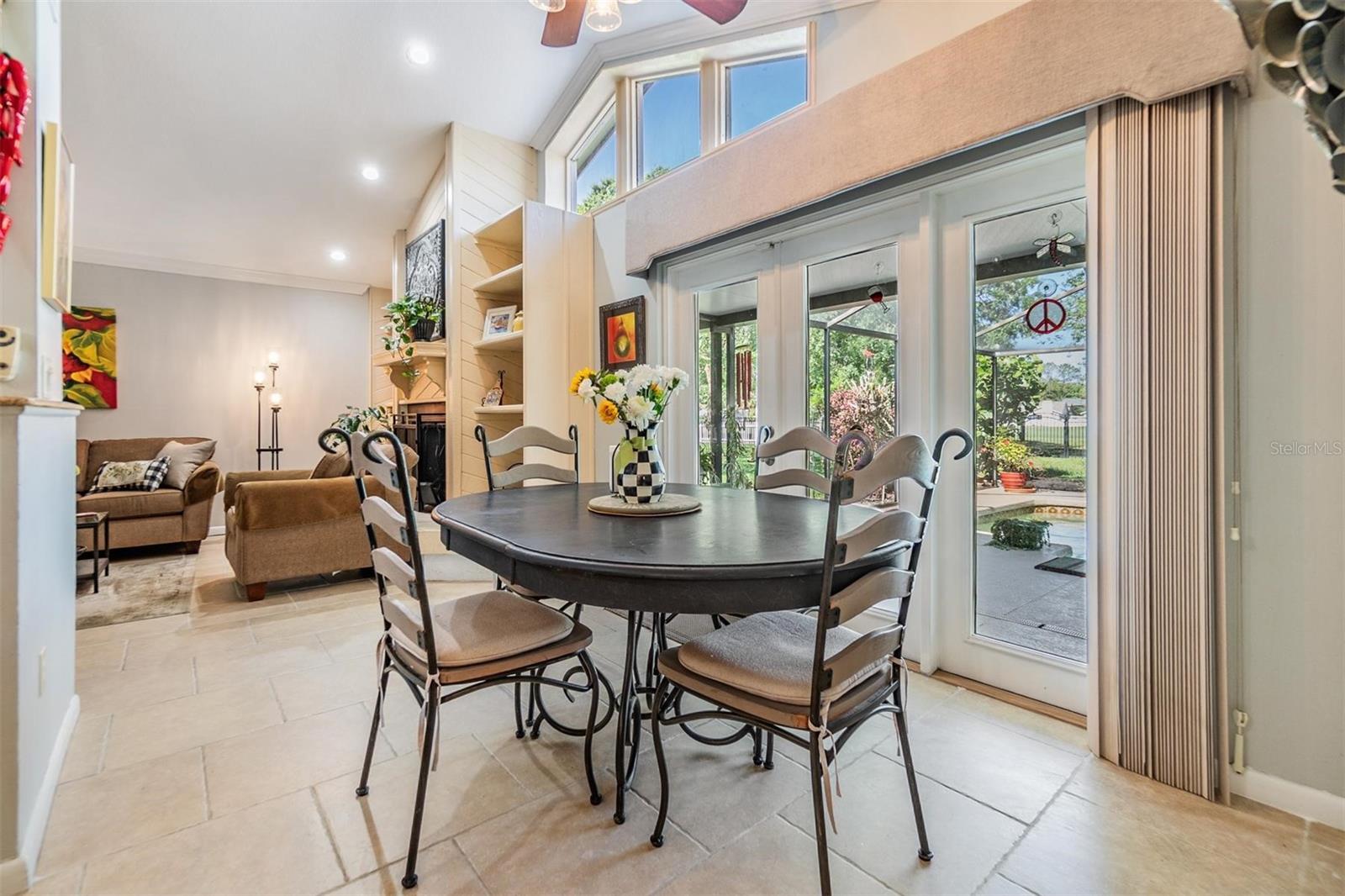French doors out to pool